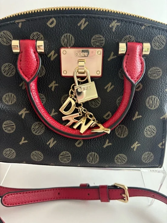 DKNY Elissa Mini Heritage Logo Satchel - Picture 2 of 9